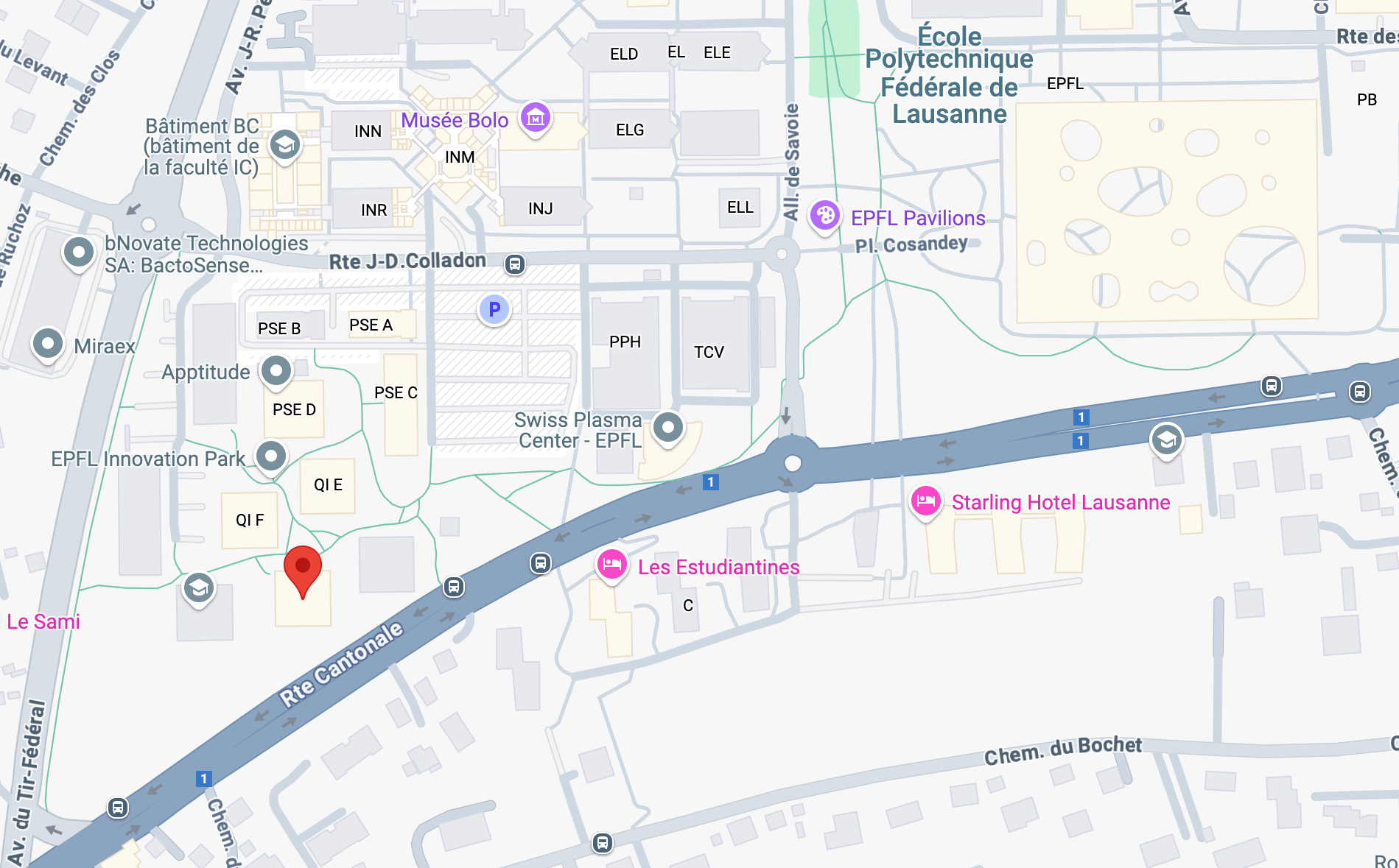Map showing AlphaLum location